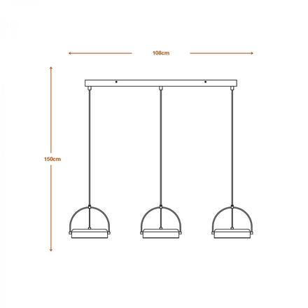 LEDVANCE závěsné svítidlo Decor Puck 3x36 W 220-240 V 3000 K černé