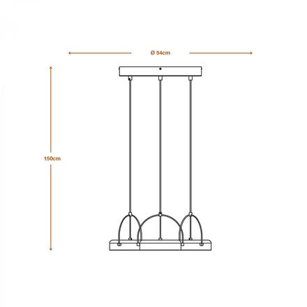 LEDVANCE závěsné svítidlo Decor Puck 3x36 W 220-240 V 3000 K černé