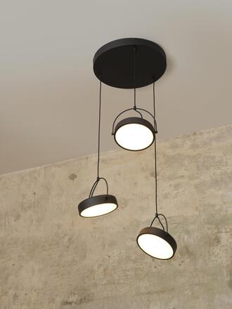 LEDVANCE závěsné svítidlo Decor Puck 3x36 W 220-240 V 3000 K černé