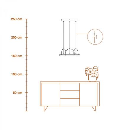 LEDVANCE závěsné svítidlo Decor Puck 3x36 W 220-240 V 3000 K černé