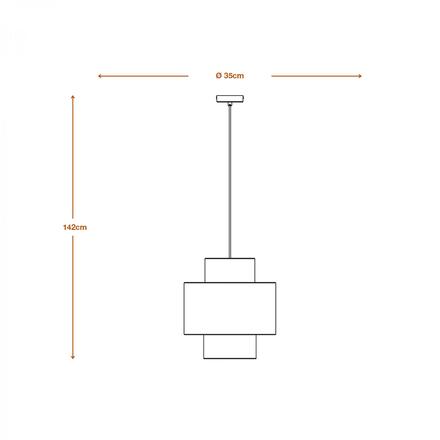 LEDVANCE závěsné svítidlo Decor Wrap Cylinder E27 220-240 V