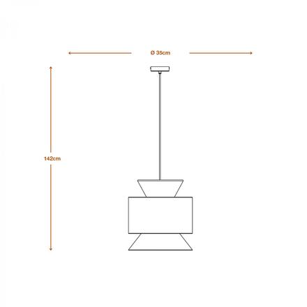 LEDVANCE závěsné svítidlo Decor Wrap Cone E27 220-240 V béžové