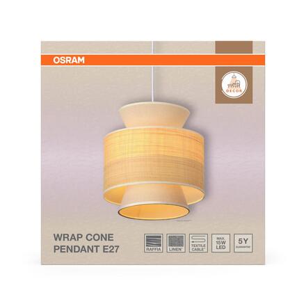 LEDVANCE závěsné svítidlo Decor Wrap Cone E27 220-240 V béžové