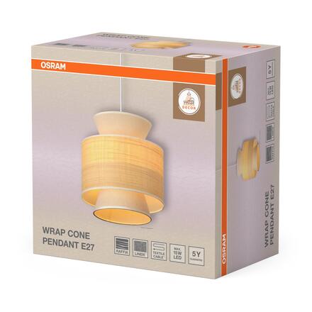 LEDVANCE závěsné svítidlo Decor Wrap Cone E27 220-240 V béžové