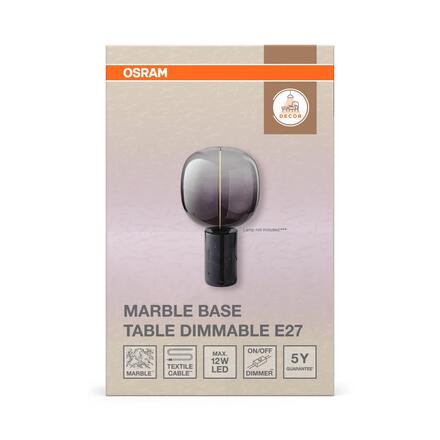 LEDVANCE stolní lampa Decor Marble Base stmívatelná E27 černá