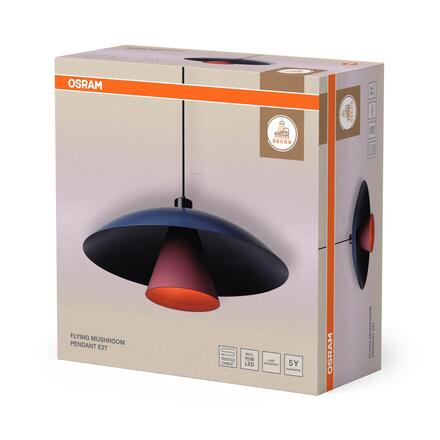 LEDVANCE závěsné svítidlo Decor Flying Mushroom E27 220-240 V modrá/růžová