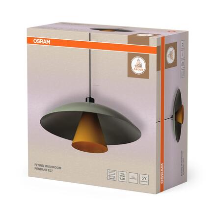 LEDVANCE závěsné svítidlo Decor Flying Mushroom E27 220-240 V zelená/žlutá