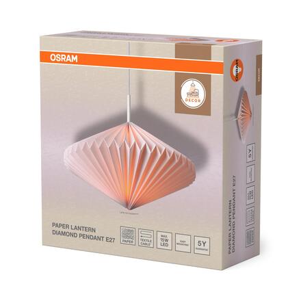 LEDVANCE závěsné svítidlo Decor Paper Lantern Diamond E27 220-240 V