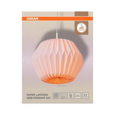 LEDVANCE závěsné svítidlo Decor Paper Lantern Gem E27 220-240 V
