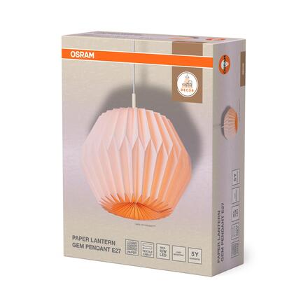 LEDVANCE závěsné svítidlo Decor Paper Lantern Gem E27 220-240 V