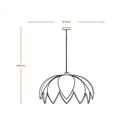 LEDVANCE závěsné svítidlo Decor Rattan Lotus Pendant 670 E27 220-240 V