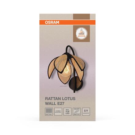 LEDVANCE nástěnné svítidlo Decor Rattan Lotus E27 220-240 V