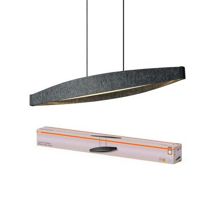 LEDVANCE závěsné svítidlo Decor Flat Felt 23 W 220-240 V 3000 K tmavě šedé