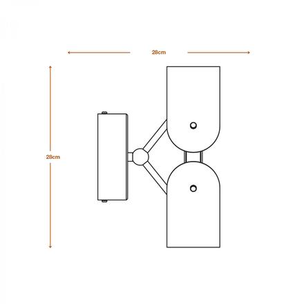 LEDVANCE nástěnné svítidlo Decor Curve Felt 20 W 220-240 V 3000 K tmavě šedé