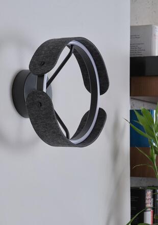 LEDVANCE nástěnné svítidlo Decor Curve Felt 20 W 220-240 V 3000 K tmavě šedé