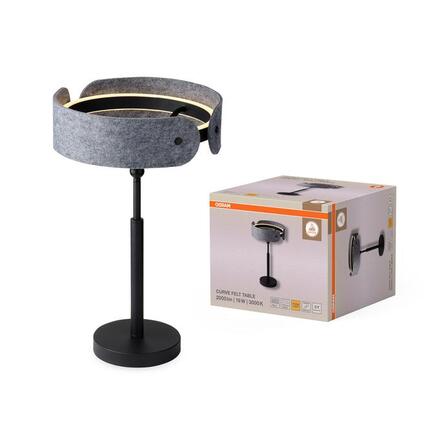 LEDVANCE stolní svítidlo Decor Curve Felt 19 W 3000 K tmavě šedé