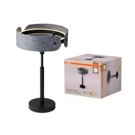 LEDVANCE stolní svítidlo Decor Curve Felt 19 W 3000 K tmavě šedé