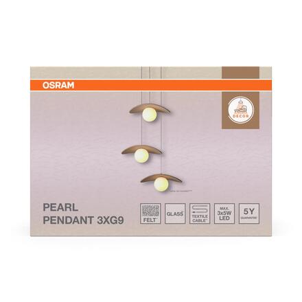 LEDVANCE závěsné svítidlo Decor Pearl 3xG9 220-240 V