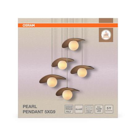 LEDVANCE závěsné svítidlo Decor Pearl 5xG9 220-240 V béžové