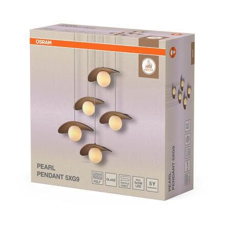 LEDVANCE závěsné svítidlo Decor Pearl 5xG9 220-240 V béžové