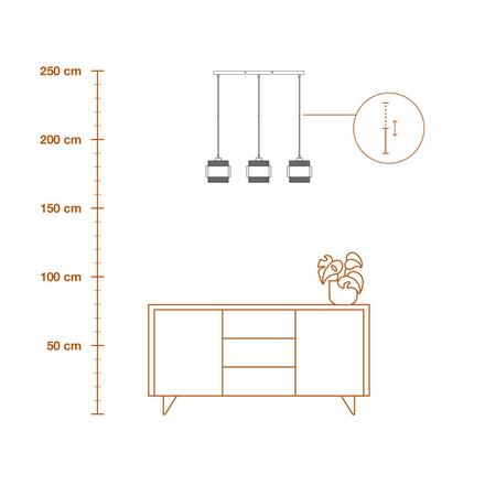 LEDVANCE závěsné svítidlo Decor Hornet Pendant Linear 3xE27 220-240 V