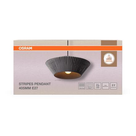 LEDVANCE závěsné svítidlo Decor Stripes Pendant E27 220-240 V tmavě šedé