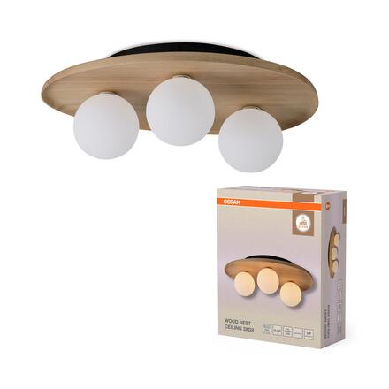 LEDVANCE stropní svítidlo Decor Wood Nest 3xG9 220-240 V dřevo