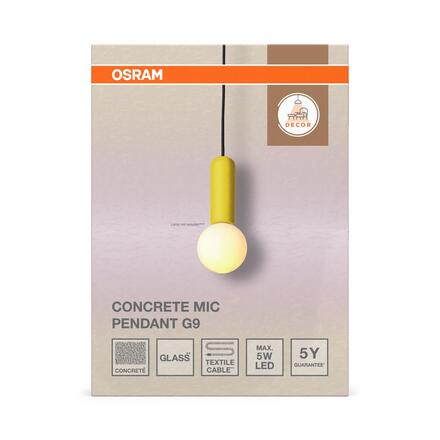LEDVANCE závěsné svítidlo Decor Concrete Mic G9 220-240 V žluté