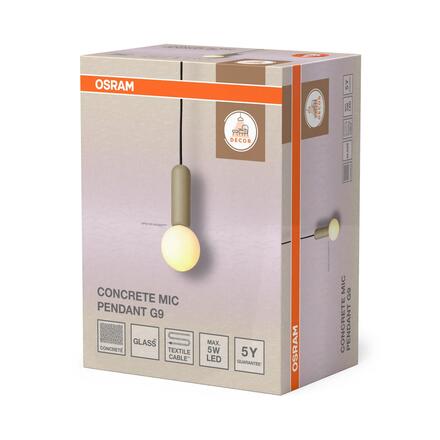 LEDVANCE závěsné svítidlo Decor Conrete Mic 220-240 V E27