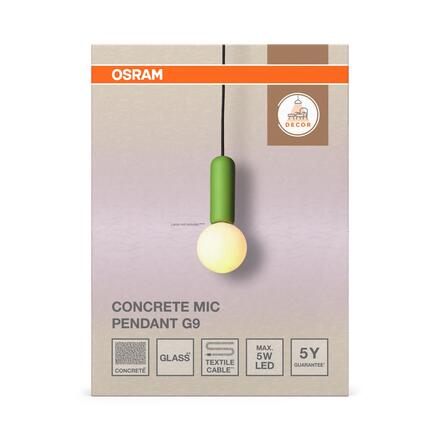 LEDVANCE závěsné svítidlo Decor Concrete Mic G9 220-240 V