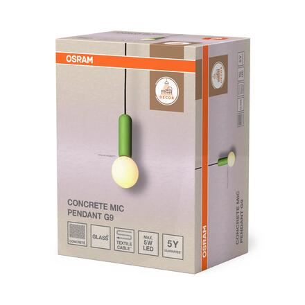 LEDVANCE závěsné svítidlo Decor Concrete Mic G9 220-240 V