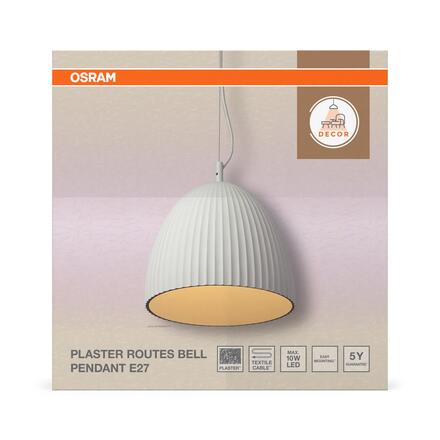 LEDVANCE závěsné svítidlo Decor Plaster Routes Bell E27 220-240 V