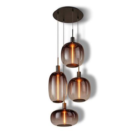 LEDVANCE závěsné svítidlo Decor Pendant Needle Plate 4xE27 220-240 V tmavě šedé
