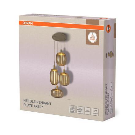 LEDVANCE závěsné svítidlo Decor Pendant Needle Plate 4xE27 220-240 V