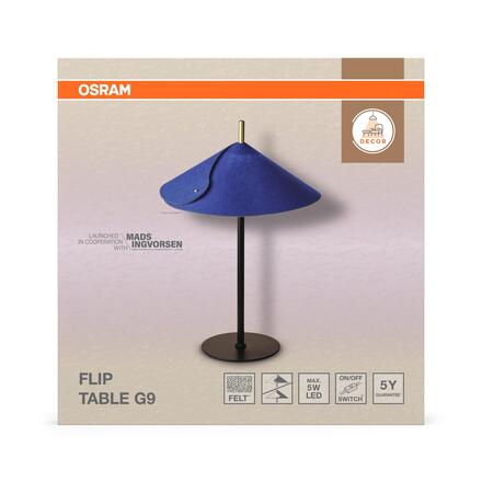 LEDVANCE stolní lampa Decor Flip G9 220-240 V modrá
