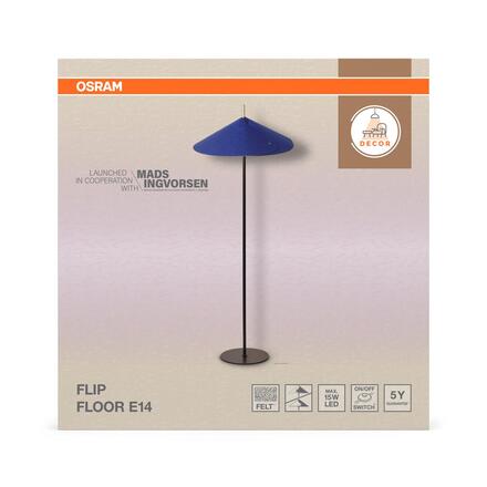 LEDVANCE stojací lampa Decor Flip Floor E14 modrá 220-240 V