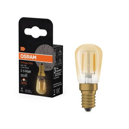 LEDVANCE Vintage 1906 LED T26 5 Filament 1.6W 824 Gold E14 4058075849723