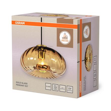 LEDVANCE závěsné svítidlo Decor Gold Glass E27 220-240 V zlaté sklo