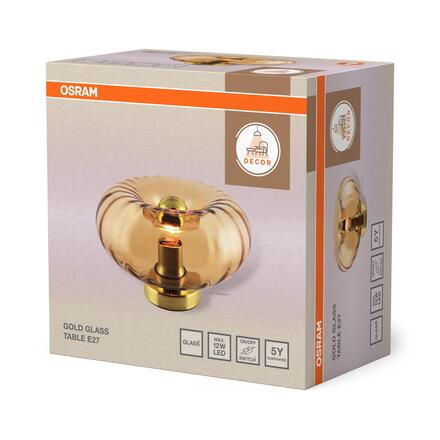 LEDVANCE stolní svítidlo Decor Gold Glass E27 zlaté
