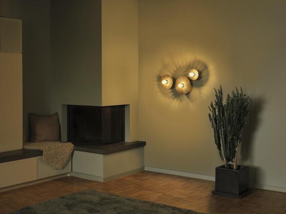 LEDVANCE nástěnné svítidlo Decor Plisse 3xE27 220-240 V tmavě šedé