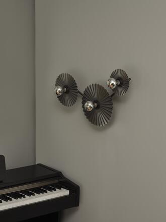 LEDVANCE nástěnné svítidlo Decor Plisse 3xE27 220-240 V tmavě šedé