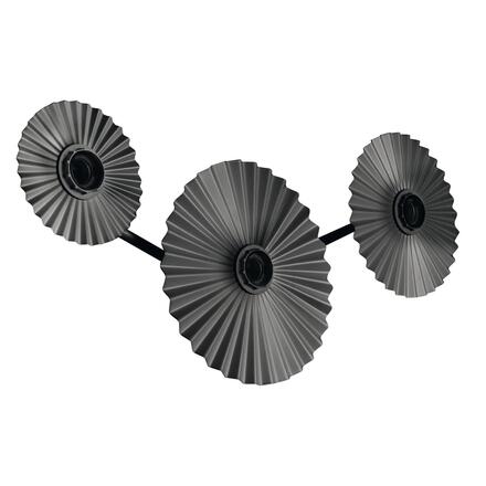 LEDVANCE nástěnné svítidlo Decor Plisse 3xE27 220-240 V tmavě šedé