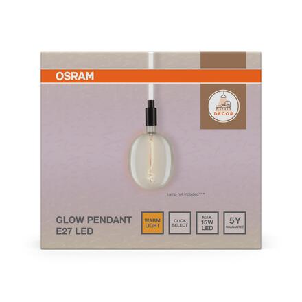 LEDVANCE závěsné svítidlo Decor Glow 1xE27 9,5 W 220-240 V černé
