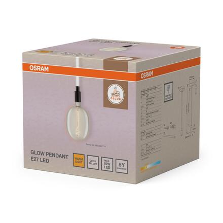 LEDVANCE závěsné svítidlo Decor Glow 1xE27 9,5 W 220-240 V černé