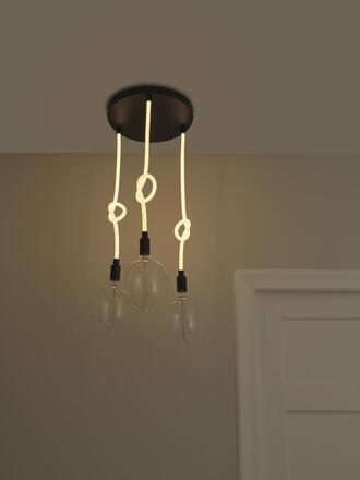 LEDVANCE závěsné svítidlo Decor Glow Pendant Plate 3xE27 28 W 220-240 V černé