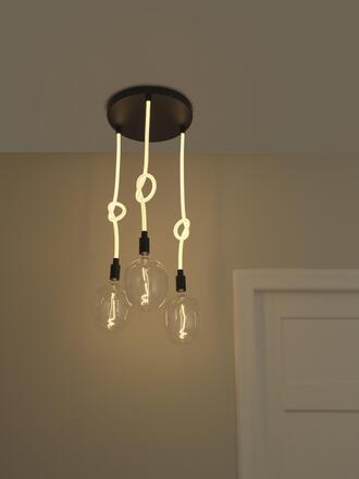 LEDVANCE závěsné svítidlo Decor Glow Pendant Plate 3xE27 28 W 220-240 V černé