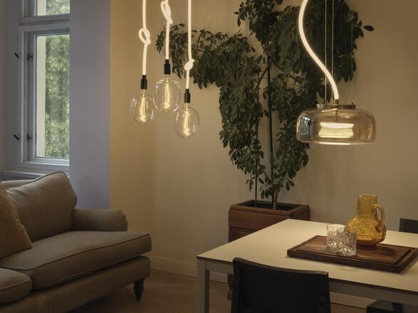 LEDVANCE závěsné svítidlo Decor Glow Pendant Plate 3xE27 28 W 220-240 V černé