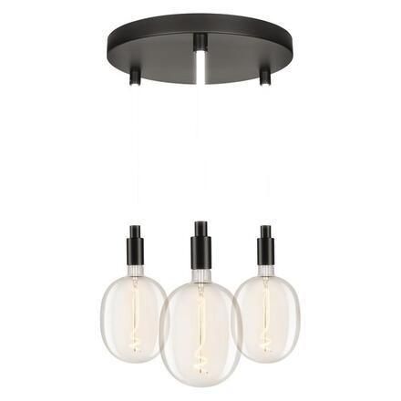 LEDVANCE závěsné svítidlo Decor Glow Pendant Plate 3xE27 28 W 220-240 V černé