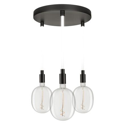 LEDVANCE závěsné svítidlo Decor Glow Pendant Plate 3xE27 28 W 220-240 V černé