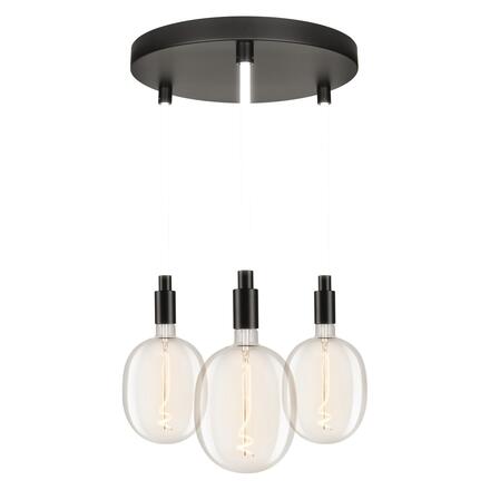 LEDVANCE závěsné svítidlo Decor Glow Pendant Plate 3xE27 28 W 220-240 V černé